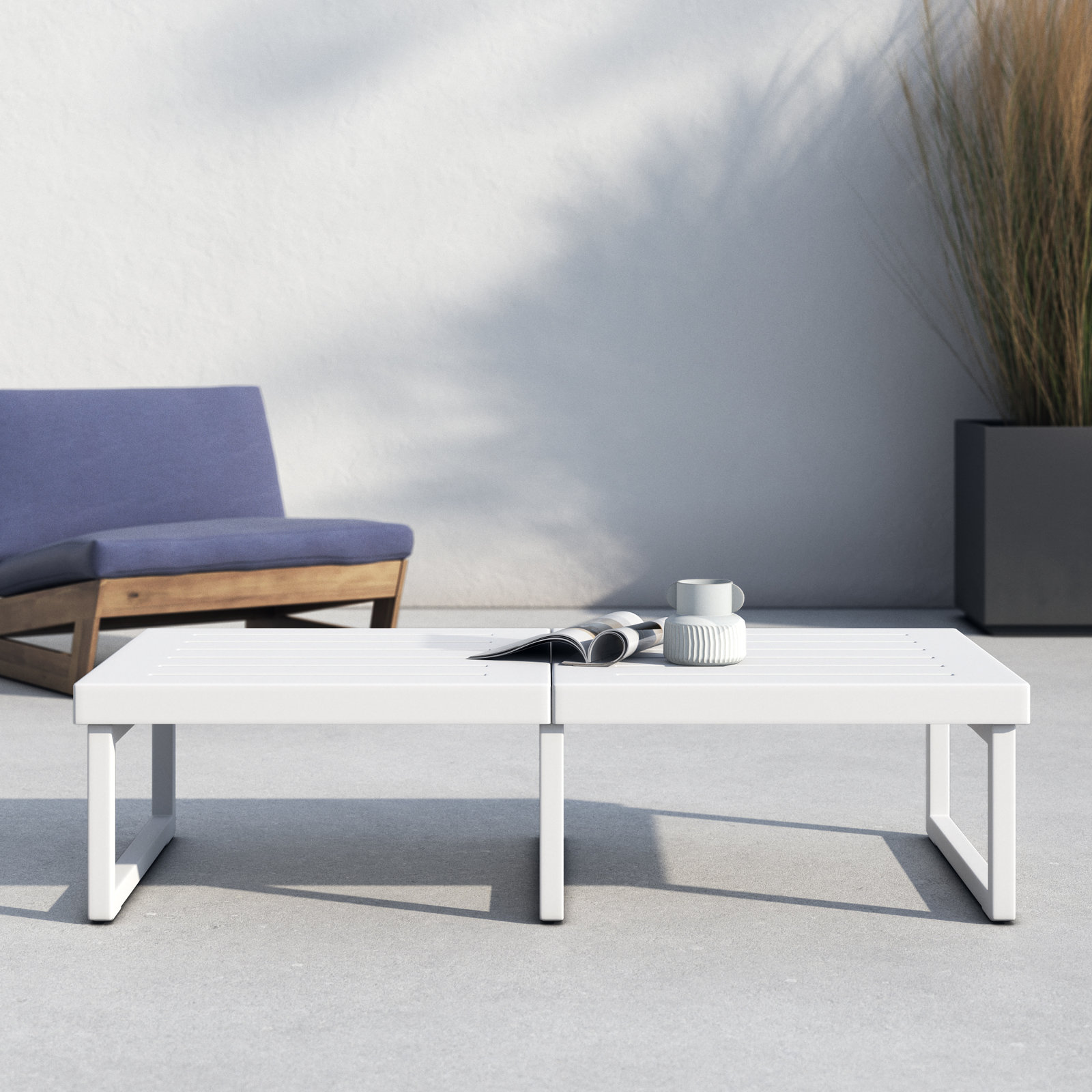 Lane 51 " Patio Table, White