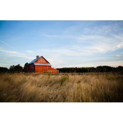 Summer night barn 2 1 Piece Wrapped Canvas Wall Art