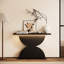 Console de 47 po en bois à texture martelée 47 po avec DEL, parfaite pour un décor de salon contemporain, une utilisation multi-scène, une installation rapide et des outils