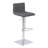 Hansford Adjustable Height Swivel Faux Leather and Walnut Wood Bar Stool with Metal Base-1489120673-1489120675