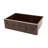 33" Hammered Copper Kitchen Apron Single Basin Sink w/ Star Design with Matching Drain and Accessories