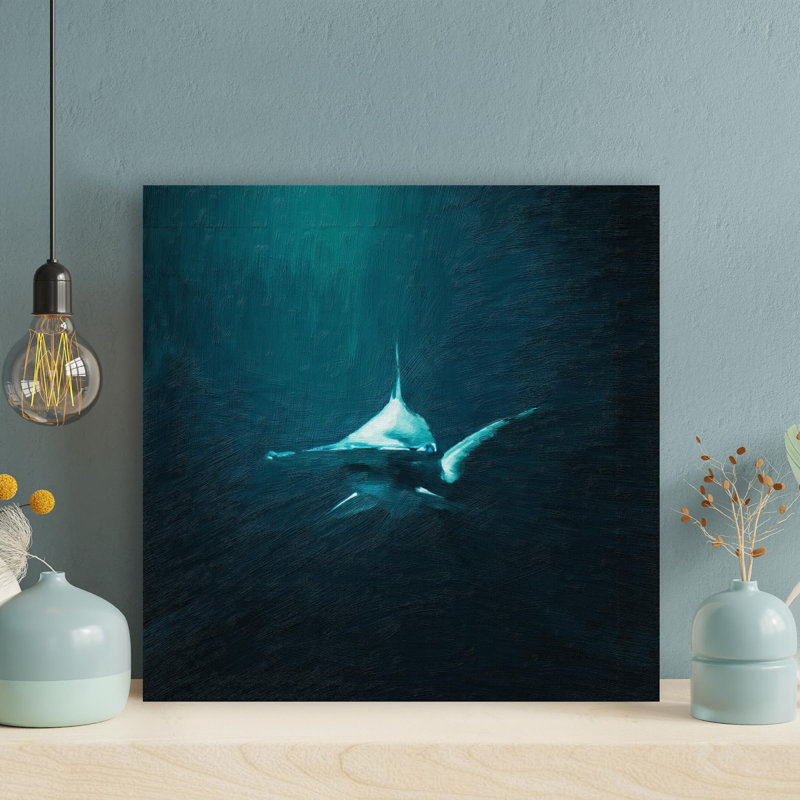 " Closeup Photo Of Hammerhead Shark " Painting Print, 12'' H x 12'' W