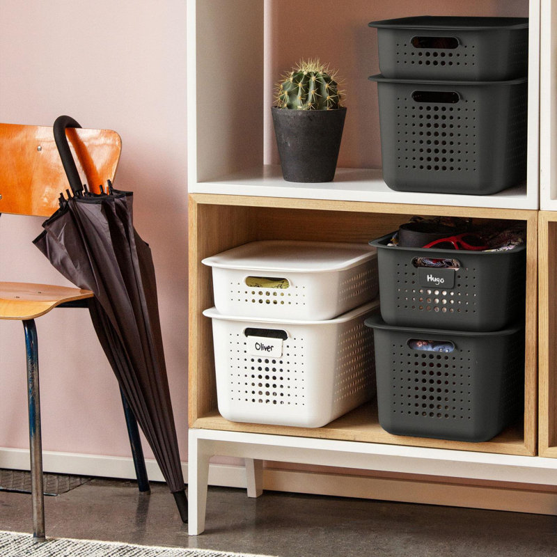 SmartStore Plastic Decorative Bin, Black