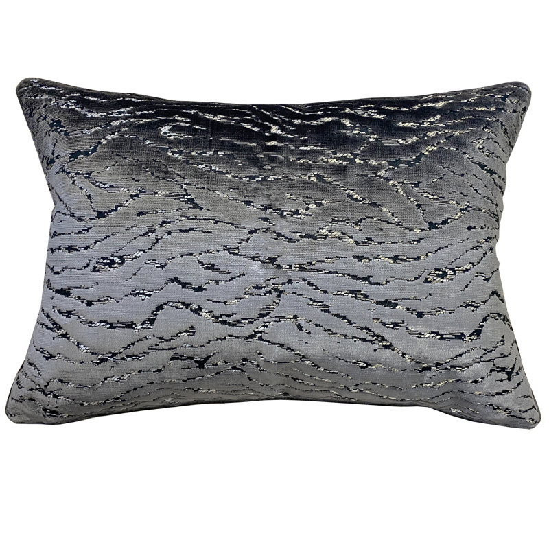Emilie Lumbar Pillow Cover & Insert, Charcoal