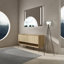 Meuble-lavabo autoportant de 60 pouces avec 4 portes à fermeture en douceur, beaucoup de rangement et une fabrication durable pour les salles de bain modernes