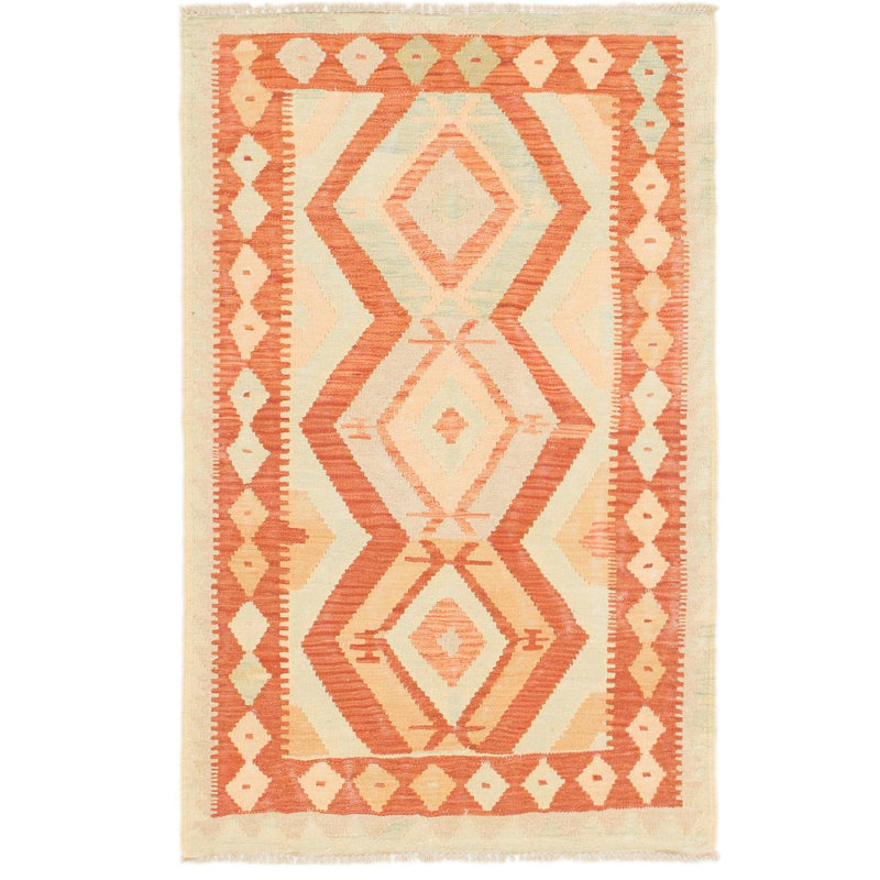Tapis intérieur de la laine 2 pi 8 po x 4 pi 3 po one-of-kind-noué la main Elland