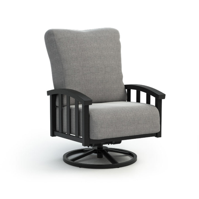 Chaise de patio pivotante avec coussins Liberty, Onyx, Ardoise Cast