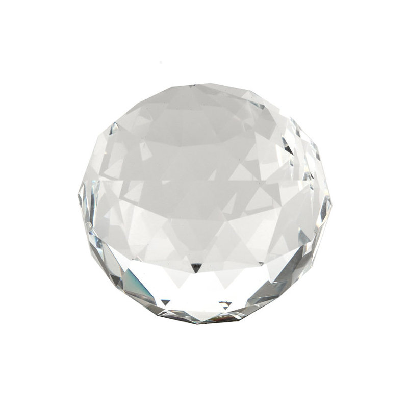 1 3/16" Diameter Round Knob, Clear/Chrome