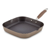 Anolon Advanced Hard Anodized Nonstick Deep Square Stovetop Grill Pan with Pour Spouts, 11 Inch