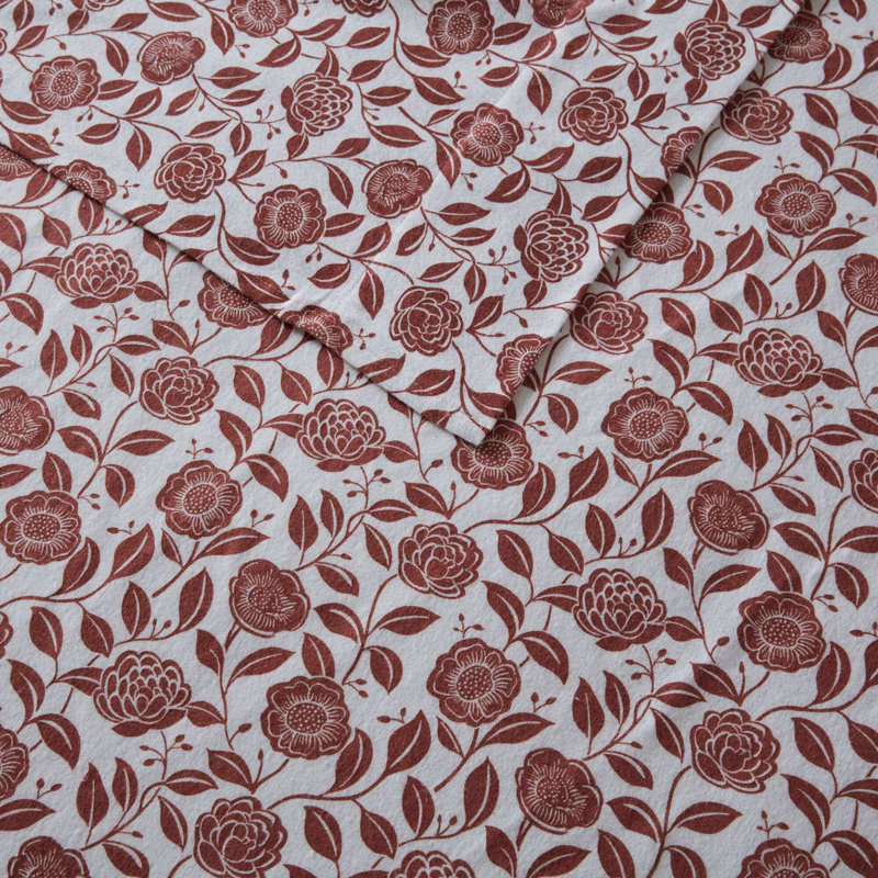 4 PCS Sheet Set Floral, Full Sheet Set