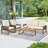 Ensemble de patio 4 pièces en cèdre avec corde et coussins en PE - Ensemble de conversation extérieur toutes saisons-869899845