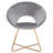 Focht 20" Wide Velvet Barrel Armchair with Open Back and Gold Metal Legs-438874831