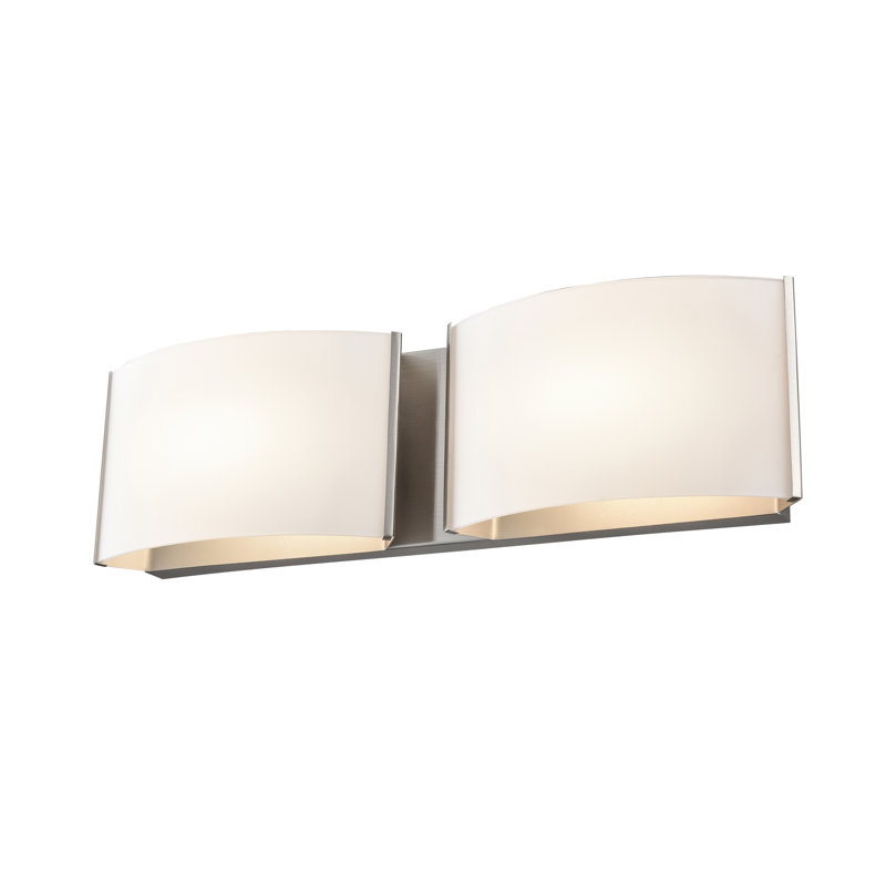 VANITÉ DEL VANGUARD 2 LT, Satin nikel avec demi opale