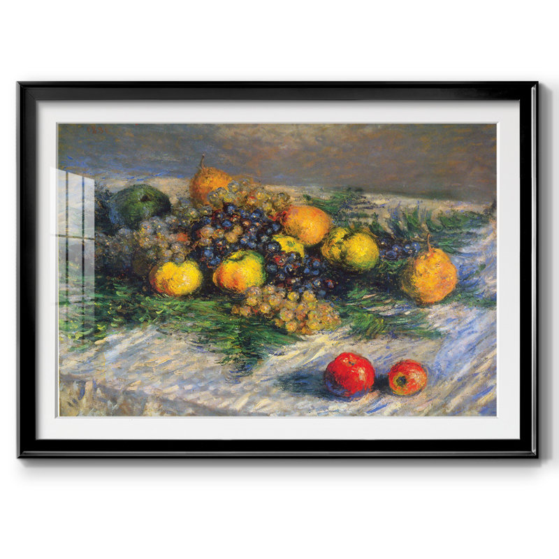 Nature morte encadrée sur papier par Claude Monet, Noir, H 15 po x l 21 po x P 1,5 po