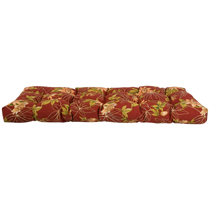 Coussin de causeuse d'extérieur touffeté à motif
