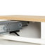 Îlot de cuisine avec plateau de table extensible, prise de courant, espace de rangement latéral et bande lumineuse à DEL intégrée-1433586506