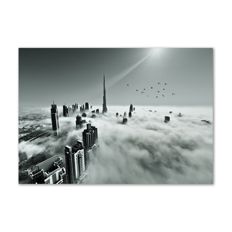Fog Over Dubai - No Frame Print on Canvas