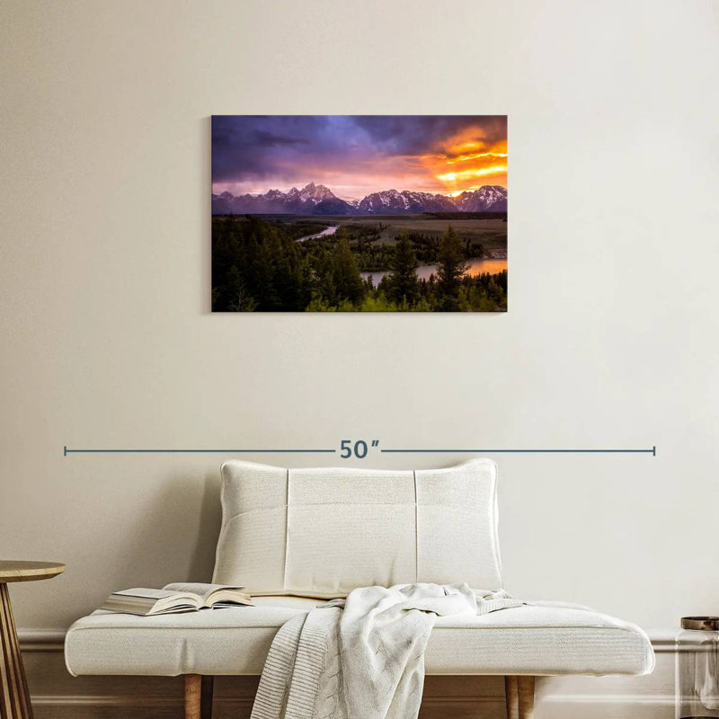 Alvord Grand Teton Pigments au coucher du soleil, H 20 po x l 30 po