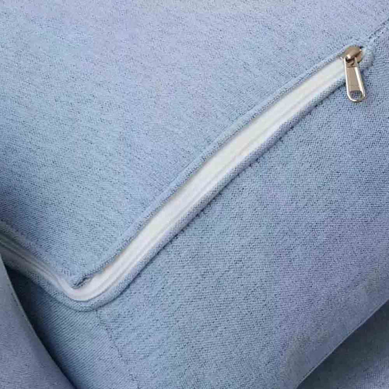 Chaise de loisirs crémeuse simple avec un grand confort., Bleu