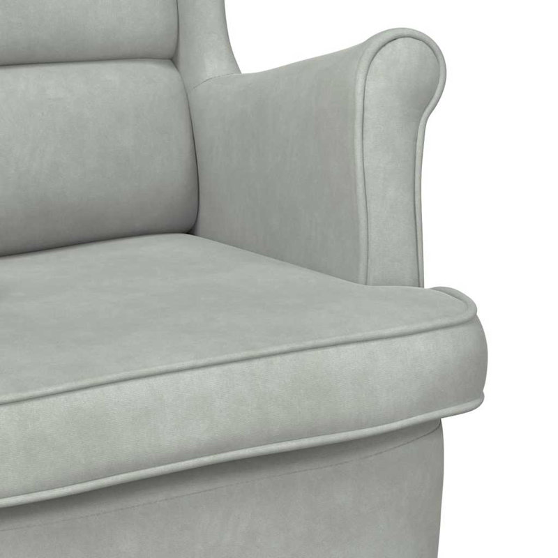 Chaise berçante Jalik, Gris clair