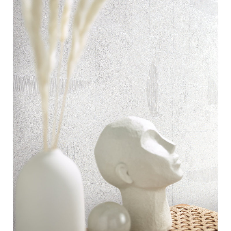 Air Collection Graphical Effect Textured Wallpaper Roll, Gray