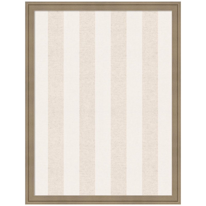Tableau d'affichage en lin encadré en tissu, H 26 po x l 20 po x P 1,25 po, Florence brun clair
