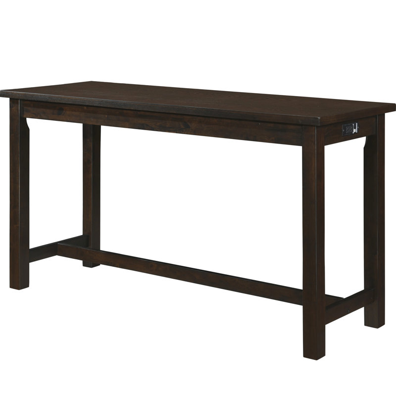 Counter Height Dining Table - 4pc With 3 Stools Ports & Storage Drawer Power Outlets Upholstery, Espresso
