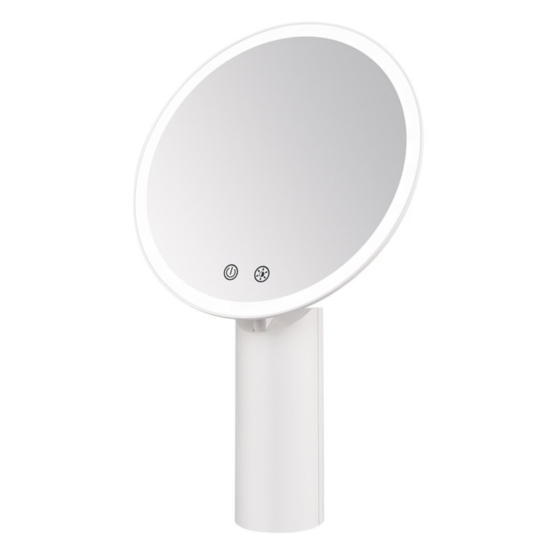 Miroir de maquillage portatif à DEL Tritone Gravity, Blanc