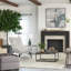 Fauteuil d'appoint gris Gabor