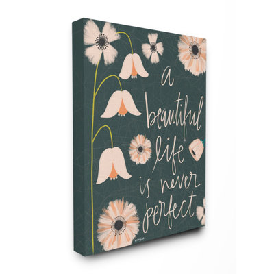 «A Beautiful Life is Never Perfect», ensemble d'impression sur toile panoramique