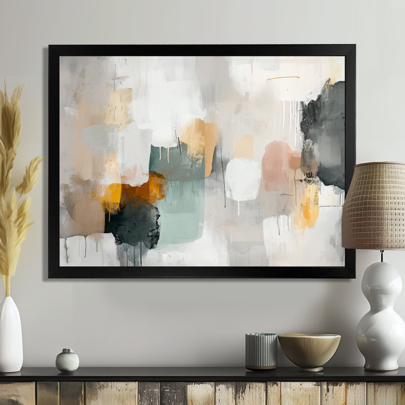 «Wideman Silence Of Minimalisme Soft Colors», art sur toile, H 30 po x l 40 po, Impression encadrée, Noir