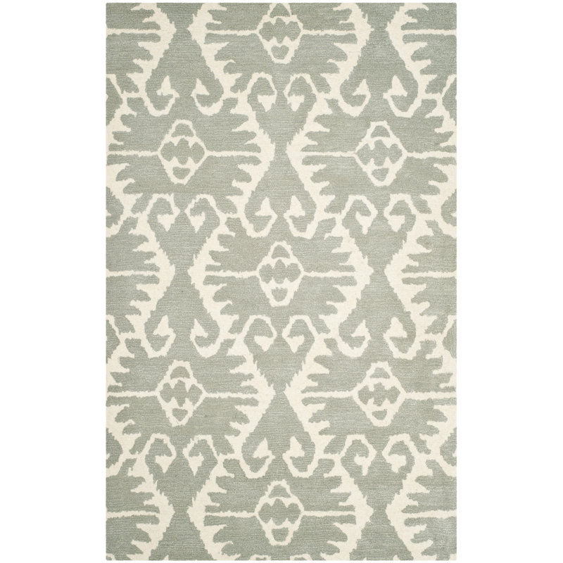 Tapis abstrait en laine touffeté Kouerga bHand, Rectangle 3 pi x 5 pi