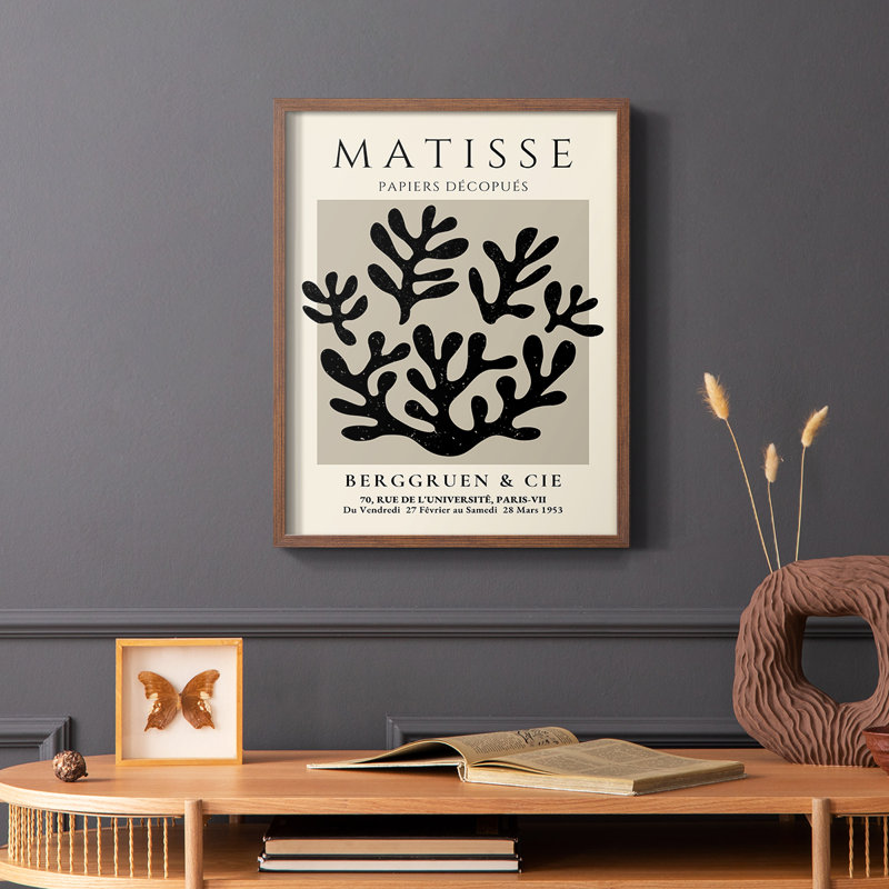 Matisse CLV, reproduction encadrée - bois massif, Brun, H 28 po x l 22 po