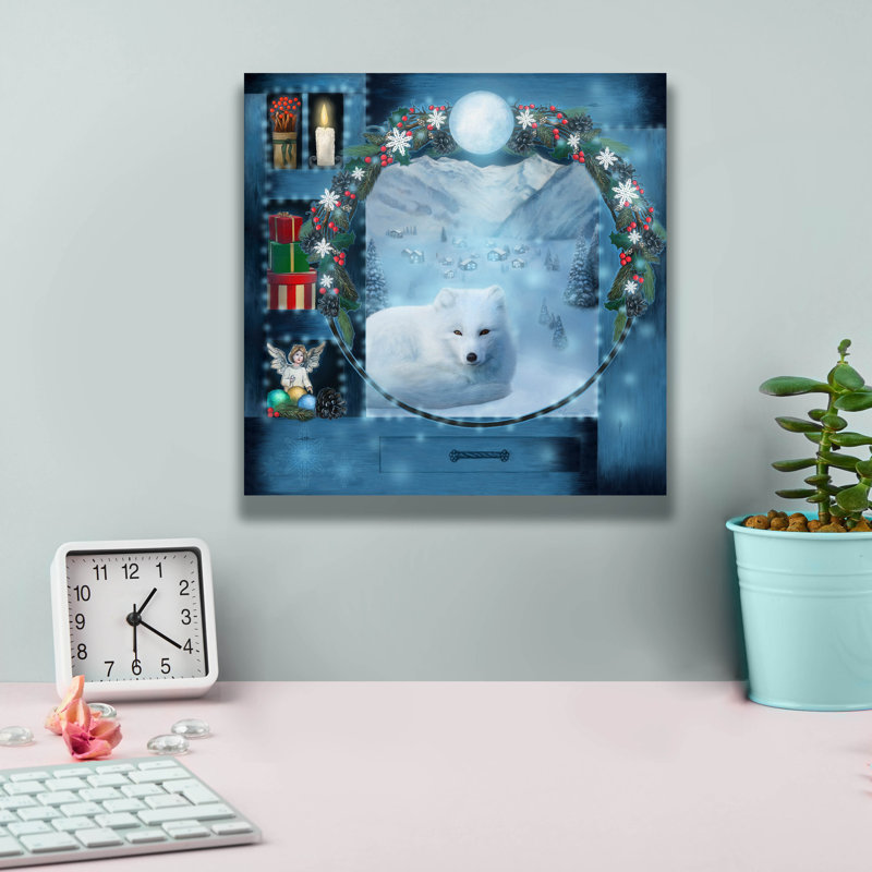 «Magic Winter Cabinet» par Art and a Little Magic, art mural sur toile, 12 po x 12 po, H 12 po x l 12 po x P 0,75 po