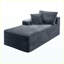 Canapé modulaire gris en velours côtelé, fauteuil d'appoint sans accoudoirs pour salon-1638682621