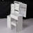 Maestri Small Space Left Bedside Cabinet Vanity Table + Cushioned Stool, Extra Large Right sliding mirror-1063024434