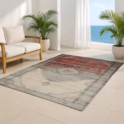 Overdyed Beige Indoor and Outdoor Area Rug