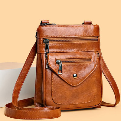 Backpack Cell Phone Bag Female Crossbody Vertical Cell Phone Bag Ladies Shoulder Bag Soft Leather Small Bag Hundred Coin Bags