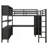 Metal Loft Bed with Wardrobe And L-shaped Desk, Loft Bed with Storage Cubes and Shelves, Heavy Duty Loft Bed for Kids Teens Adults-519648110-513282477