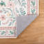 Tapis floral rose lavable à la machine avec envers antidérapant-154378071