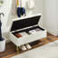 Banc rembourré en tissu avec 4 pieds-1164397997