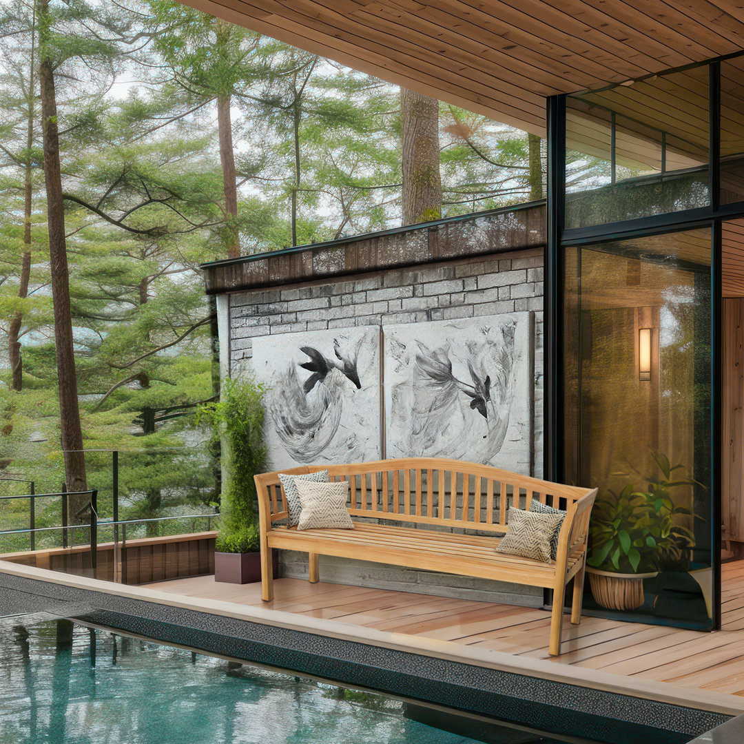 Kanika Teak Wood Garden & Patio Bench Red Barrel Studio®