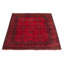 Tapis noir / rouge noué à la main de conception unique 4 pi 9 po x 6 pi 3 po Aniek