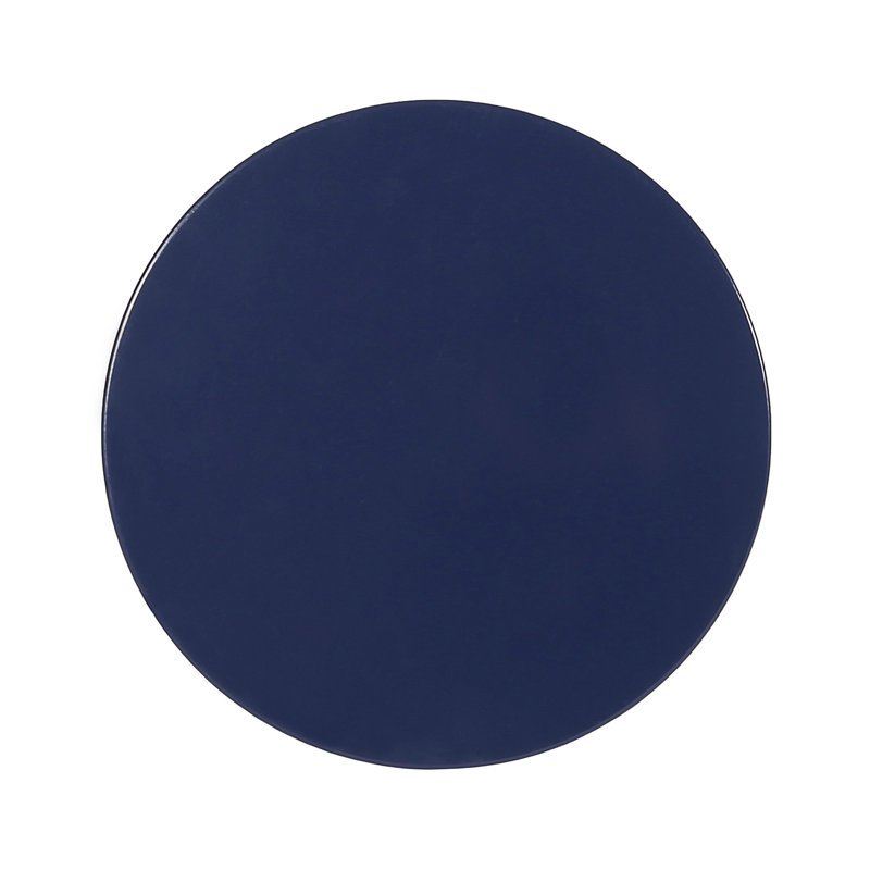 Outdoor Metal End Table, Navy Blue