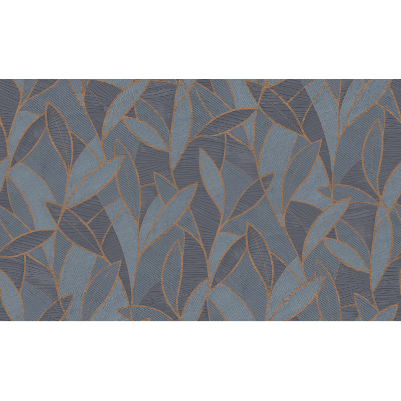 Papier peint Carved Leaf, Marine