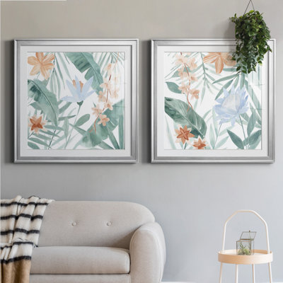 Tropical Welcome III - Tropical Welcome III - Ensemble de 2 peintures encadrées