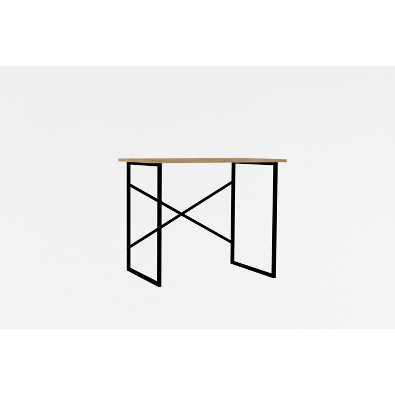 Bureau d'étude moderne Modern, chêne et noir, 35,4 x 29,9 x 22,0 pouces | 100% panneau de particules enduit de mélamine, épaisseur: 0,7 pouce | Conception peu encombrante pour le bureau à domicile et le bureau, élégante et fonctionnelle