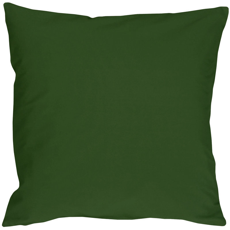 Forest Green Cotton Square Throw Pillow with Poly Insert