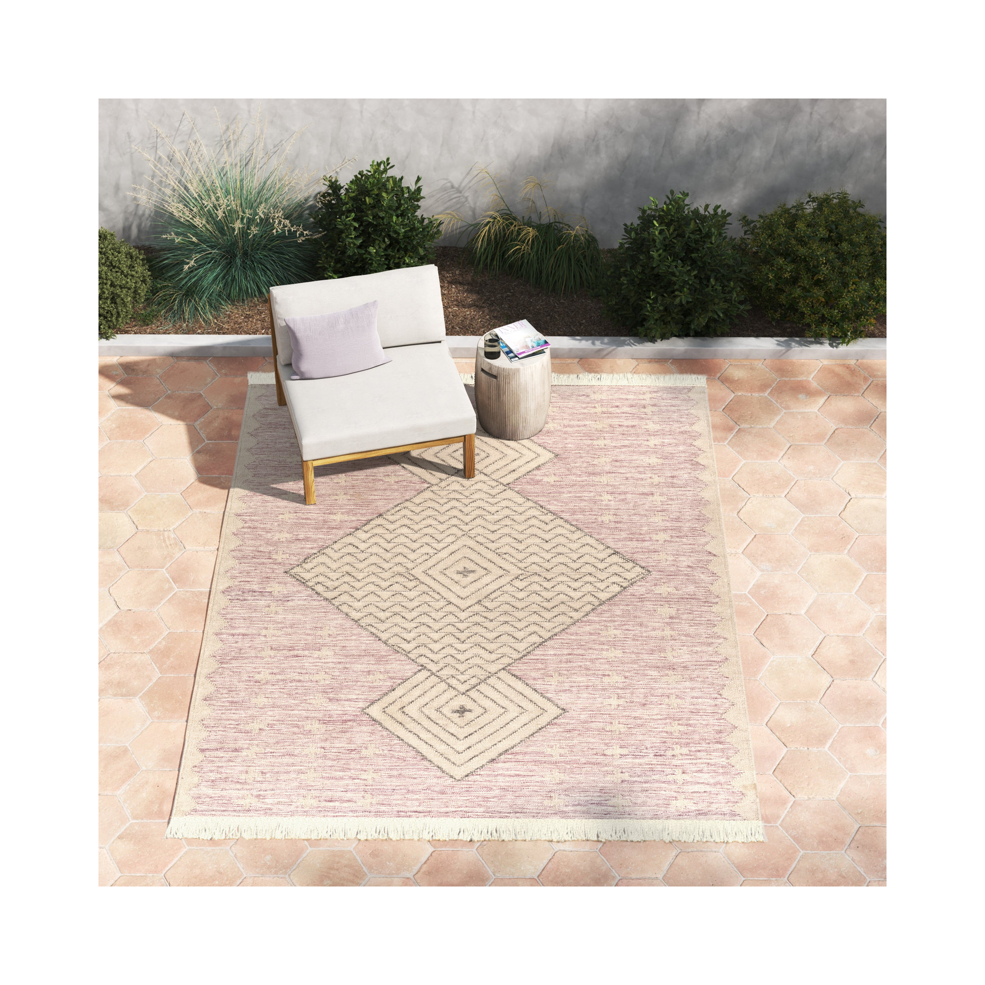 Malti Handmade Recycled P.E.T Indoor/Outdoor Rug, Rectangle 8' x 10'