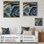 «Gold Blue Geode Gems - Stone Geode», reproduction sur toile encadrée-59991933-59991932